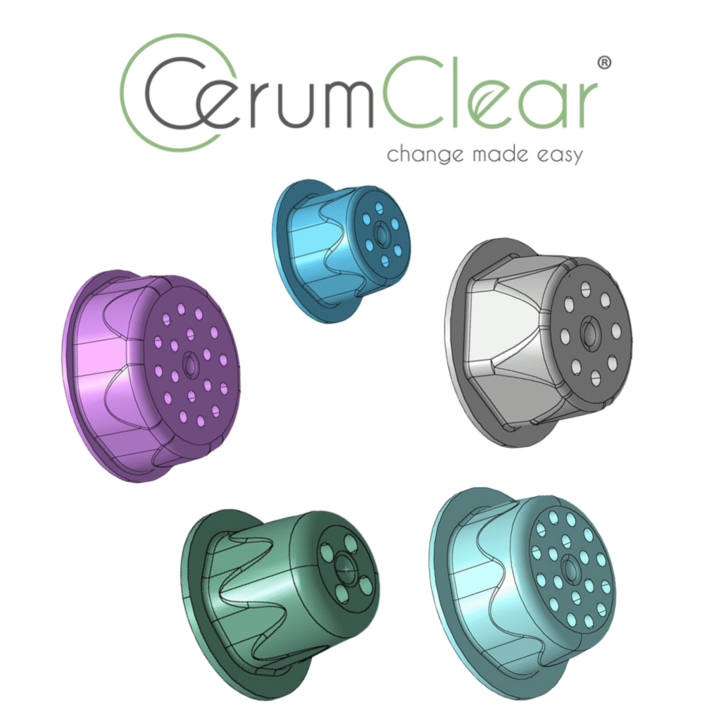 CerumClear Clear Filter in verschiedenen Größen (CAD-Darstellung)