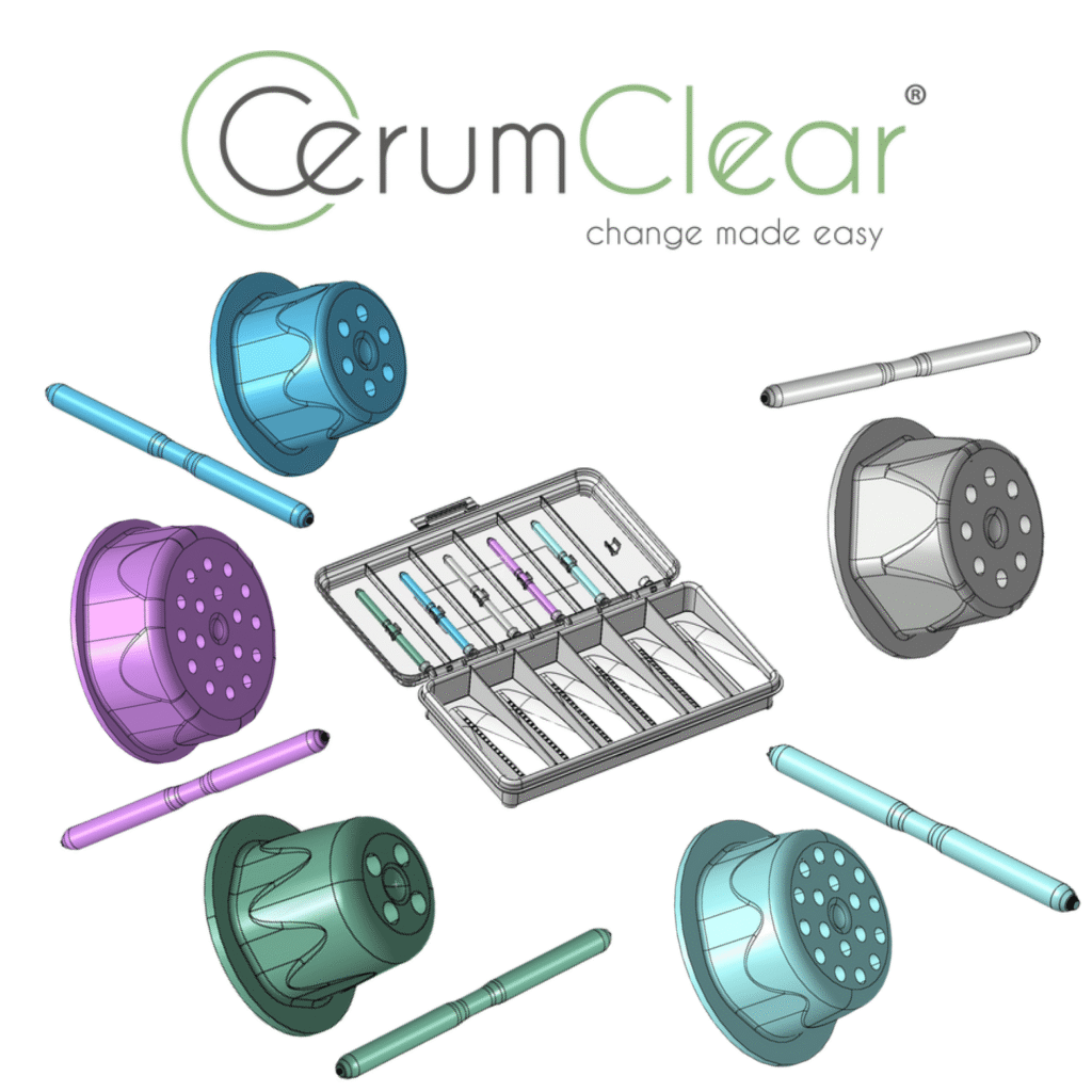 CerumClear Clear Box Starter mit Filtern und Clear Tools (CAD-Darstellung)